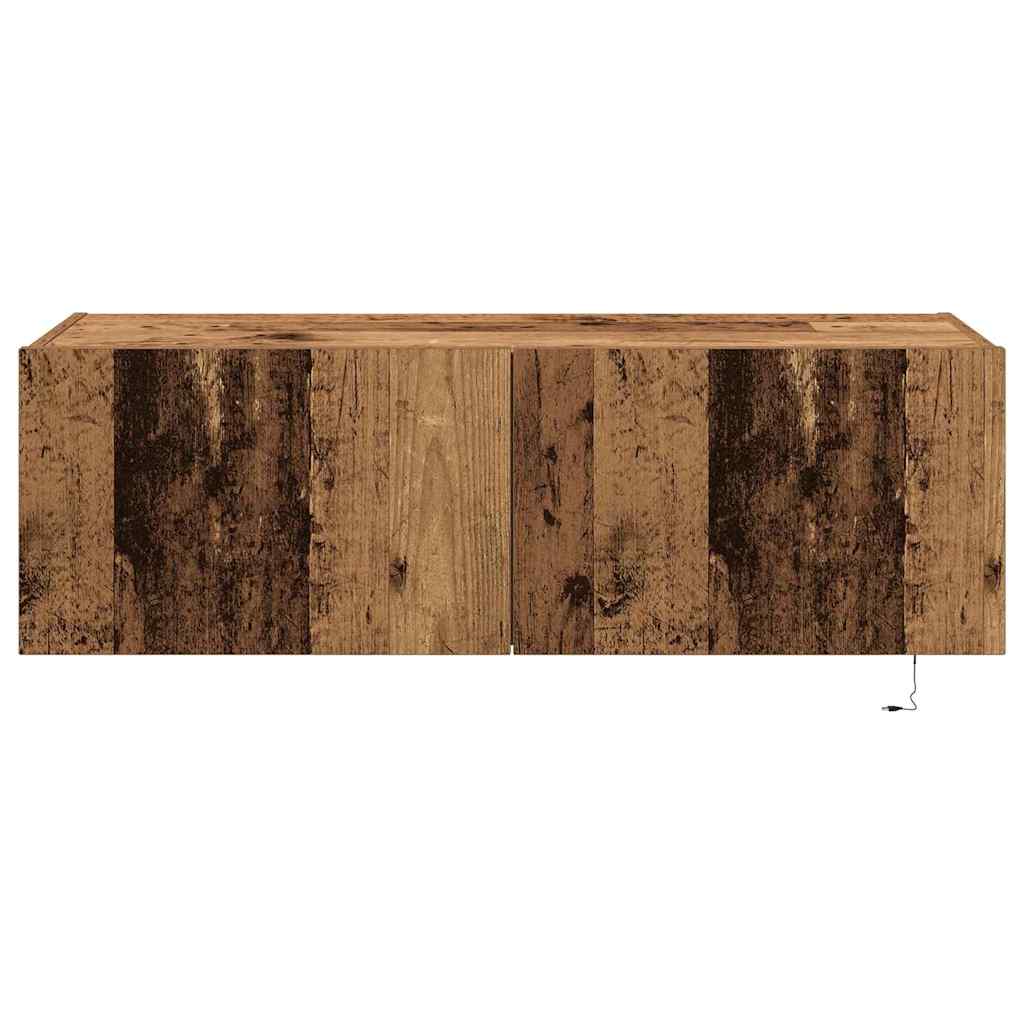 TV vægskab Gammelt træ 100 x 35 x 31 cm Konstrueret træ