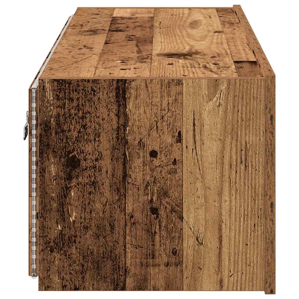 TV vægskab Gammelt træ 100 x 35 x 31 cm Konstrueret træ