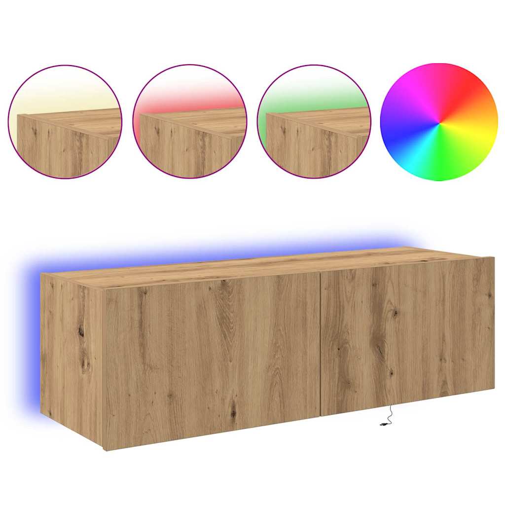 TV vægskab artisan eg 100 x 35 x 31 cm Konstrueret træ
