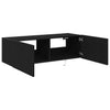 TV vægskab Vægmonteret Sort eg 100 x 35 x 31 cm Konstrueret træ
