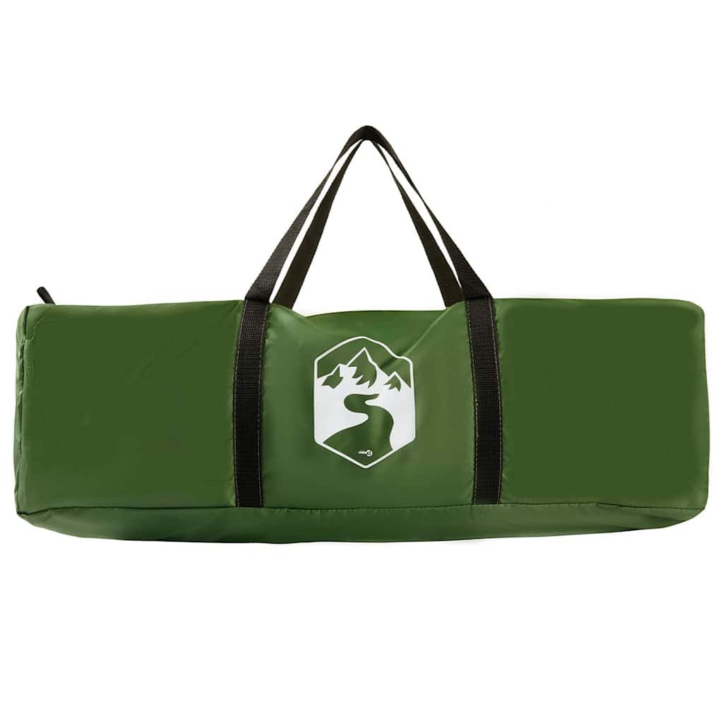 Indertelt med tag med opbevaring Grøn 520 x 520 x 190 cm taft