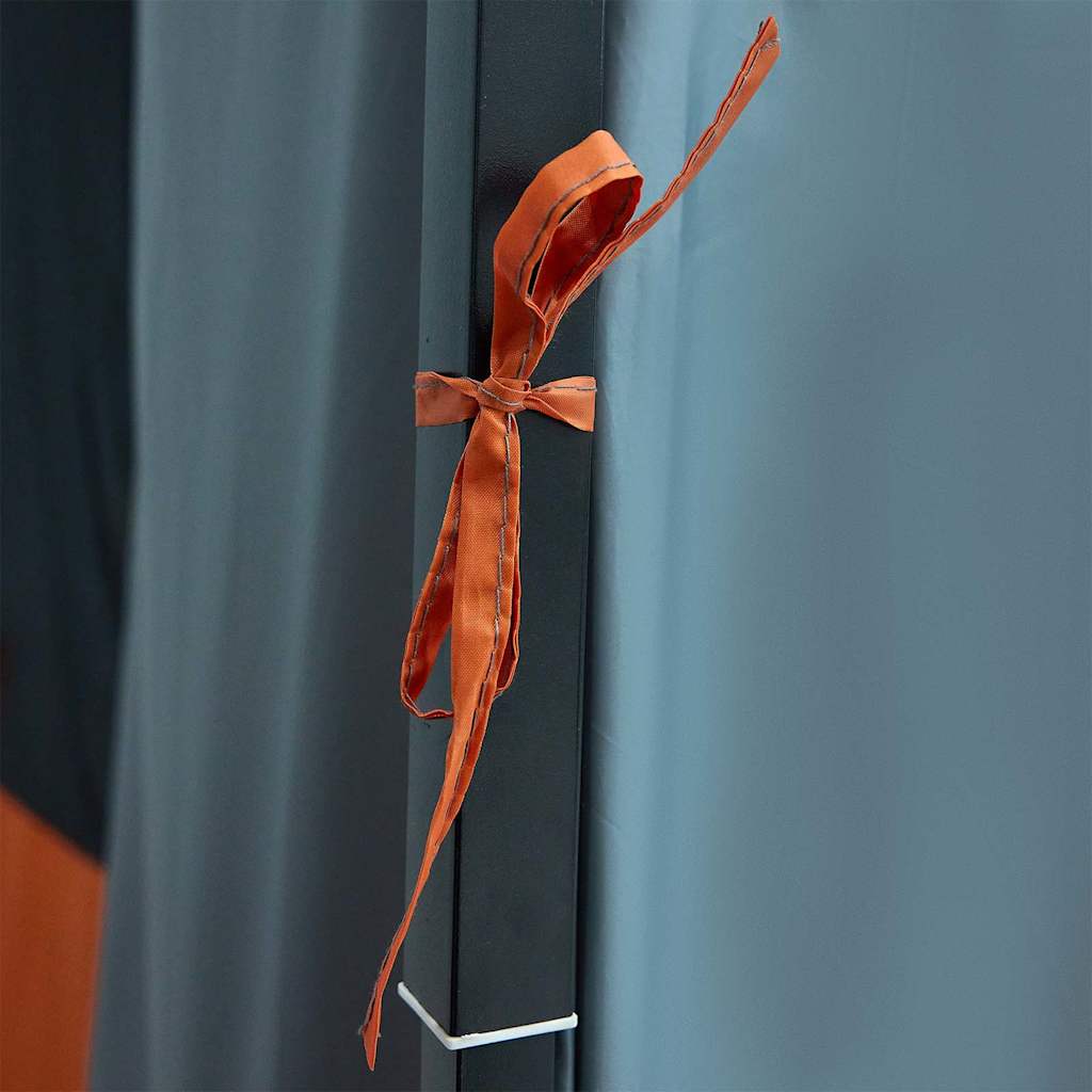 Indertelt med tag Grå og orange 520 x 520 x 190 cm taft