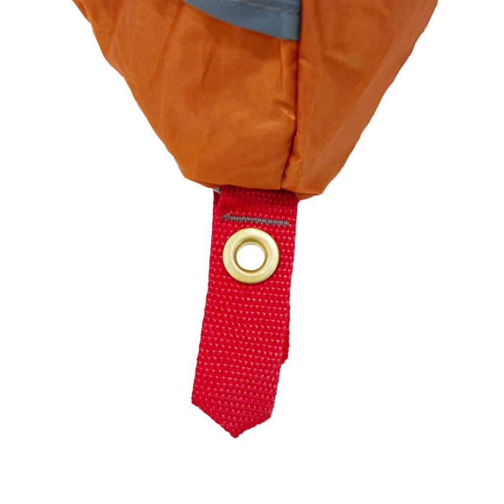 Indertelt med tag Grå og orange 520 x 520 x 190 cm taft