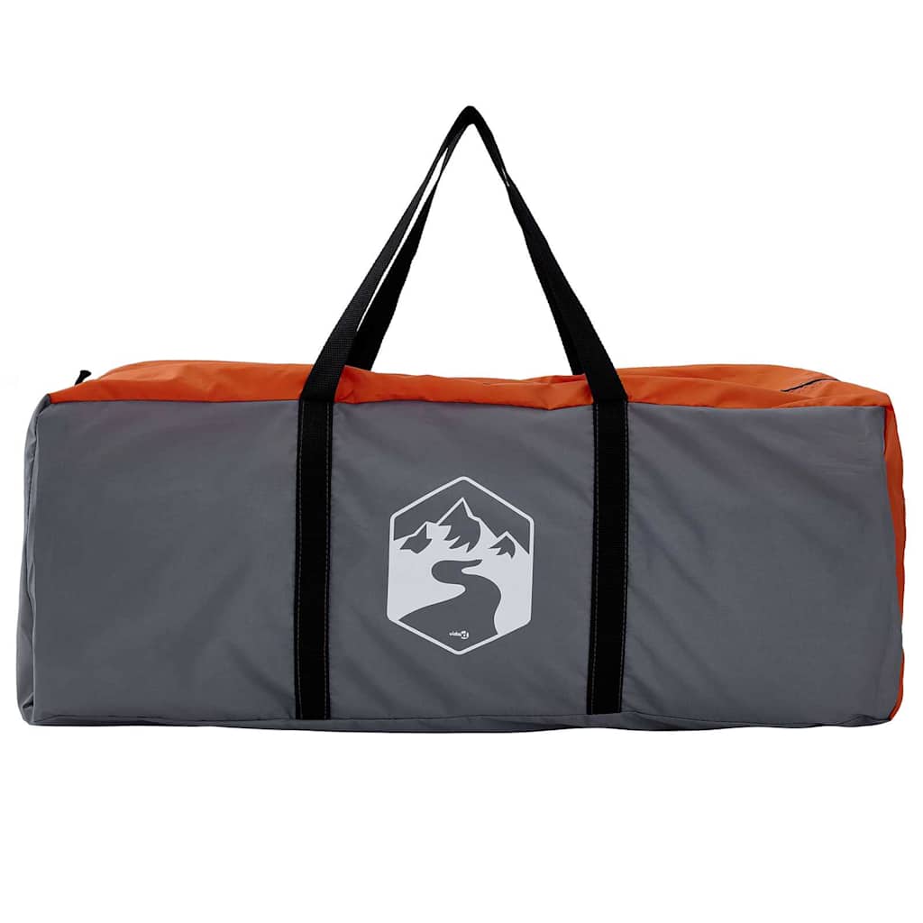 Indertelt med tag Grå og orange 520 x 520 x 190 cm taft