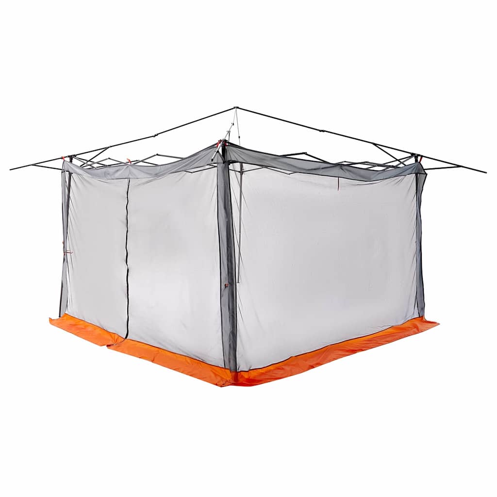 Indertelt med tag Grå og orange 520 x 520 x 190 cm taft