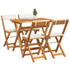 Bistrosæt 5 pcs Brun Massivt akacietræ