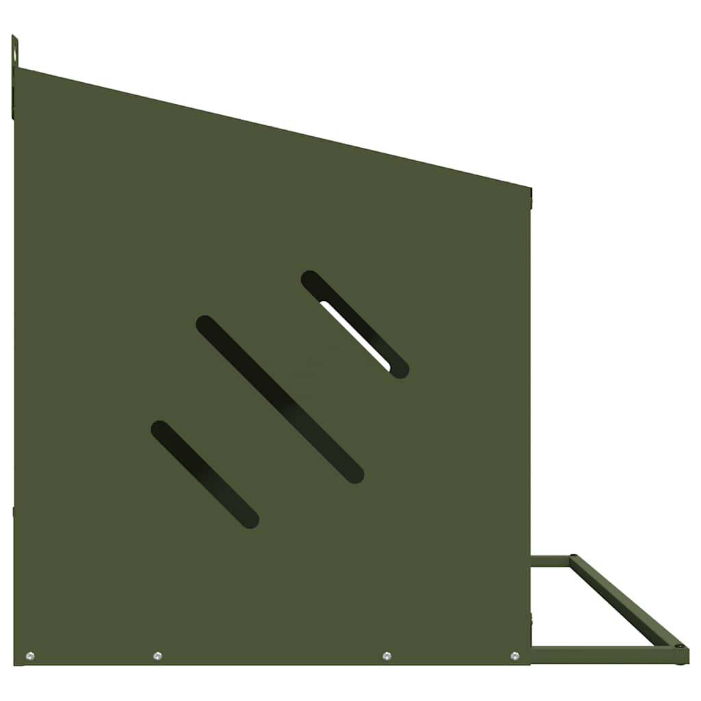 redekasse til høns med 3 rum metal olivengrøn