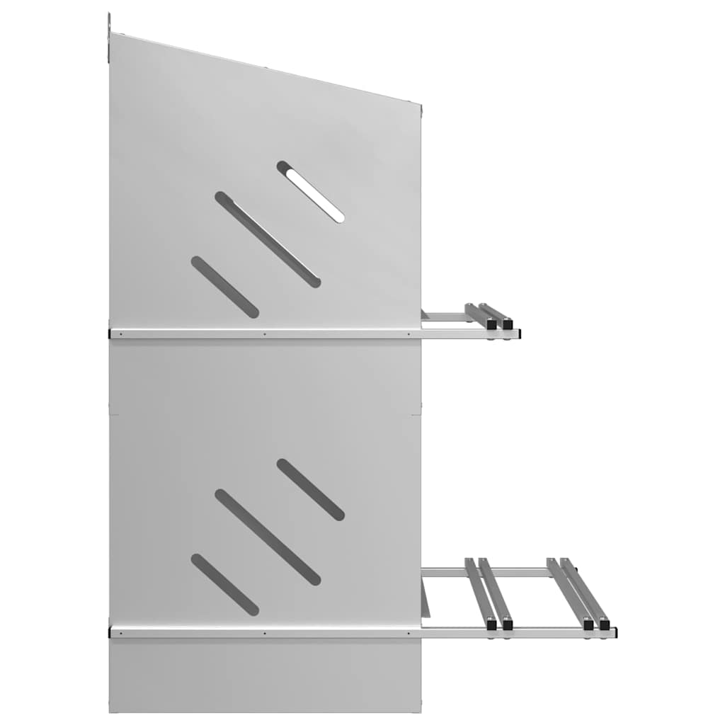 redekasse til høns med 4 rum galvaniseret sølvmetal