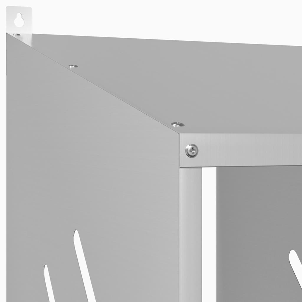 redekasse til høns med 4 rum galvaniseret sølvmetal