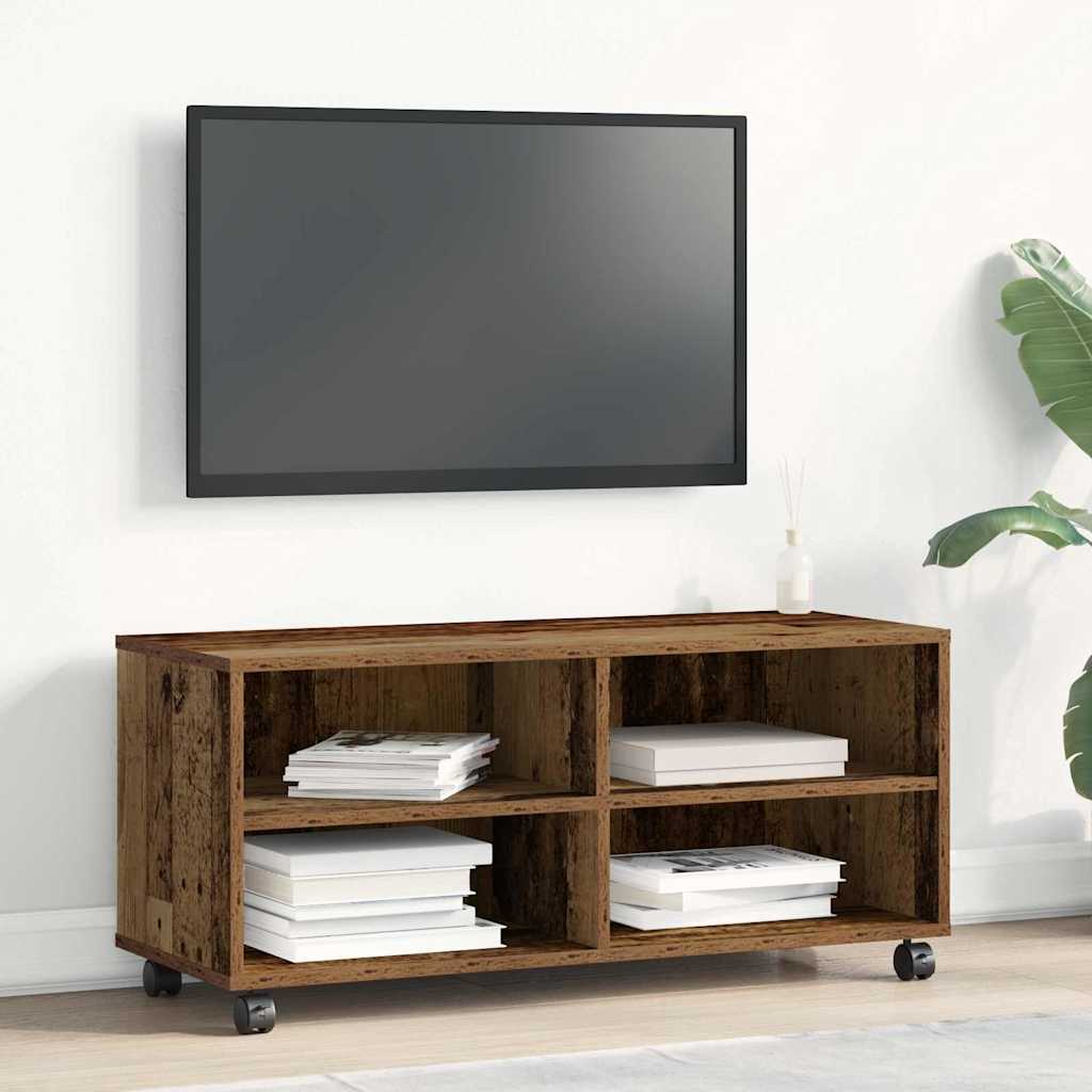 TV-skab Brun 90 x 35 x 35 cm Konstrueret træ