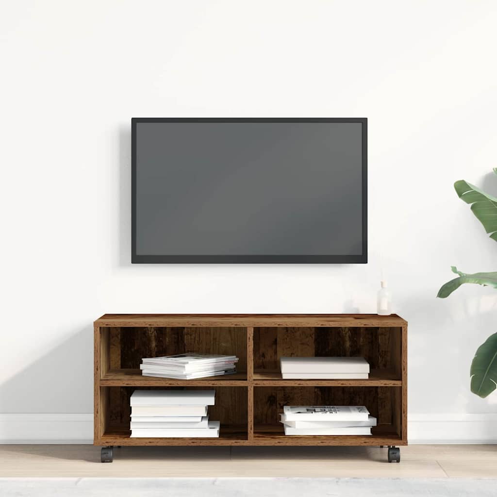 TV-skab Brun 90 x 35 x 35 cm Konstrueret træ