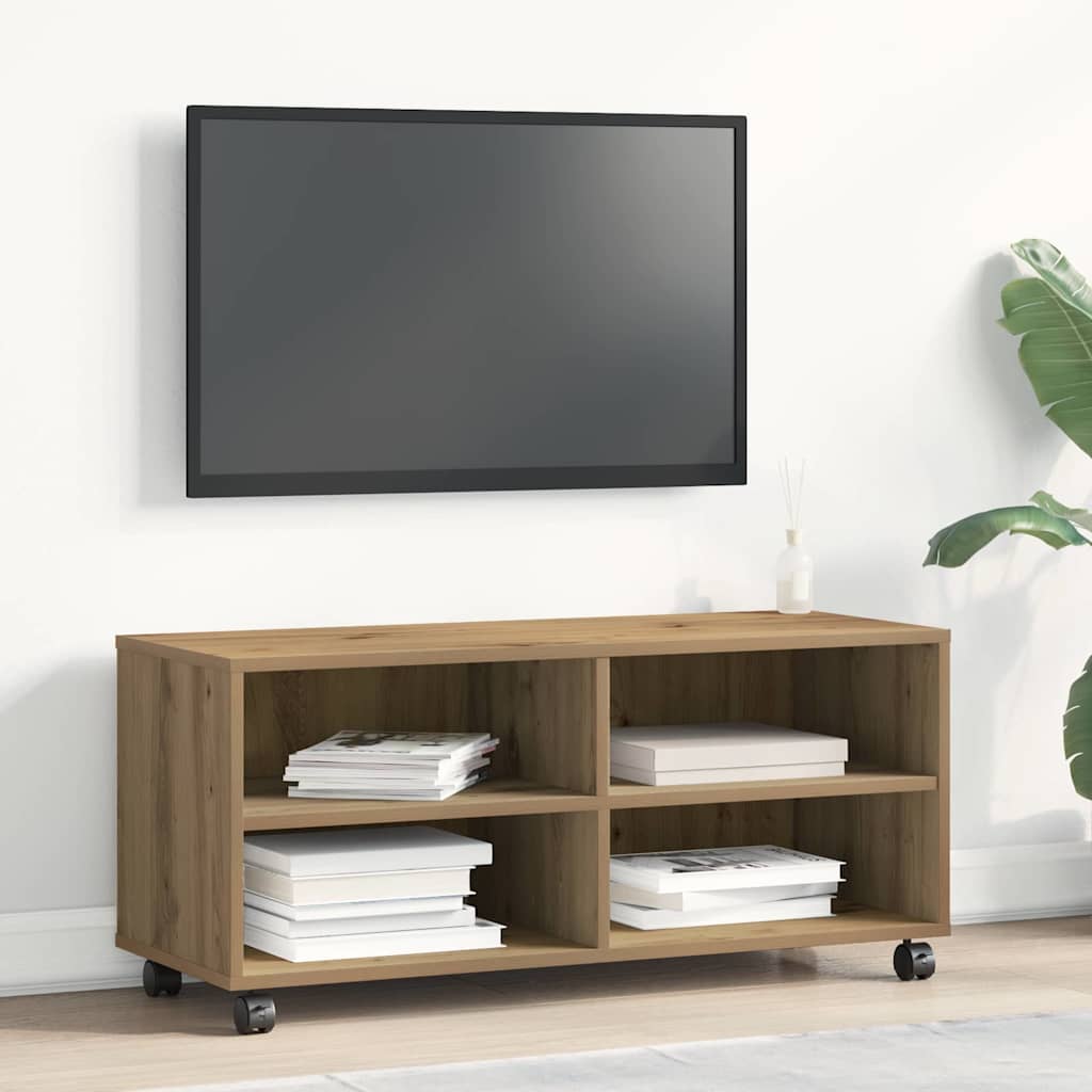 TV-skab Brun 90 x 35 x 35 cm Konstrueret træ