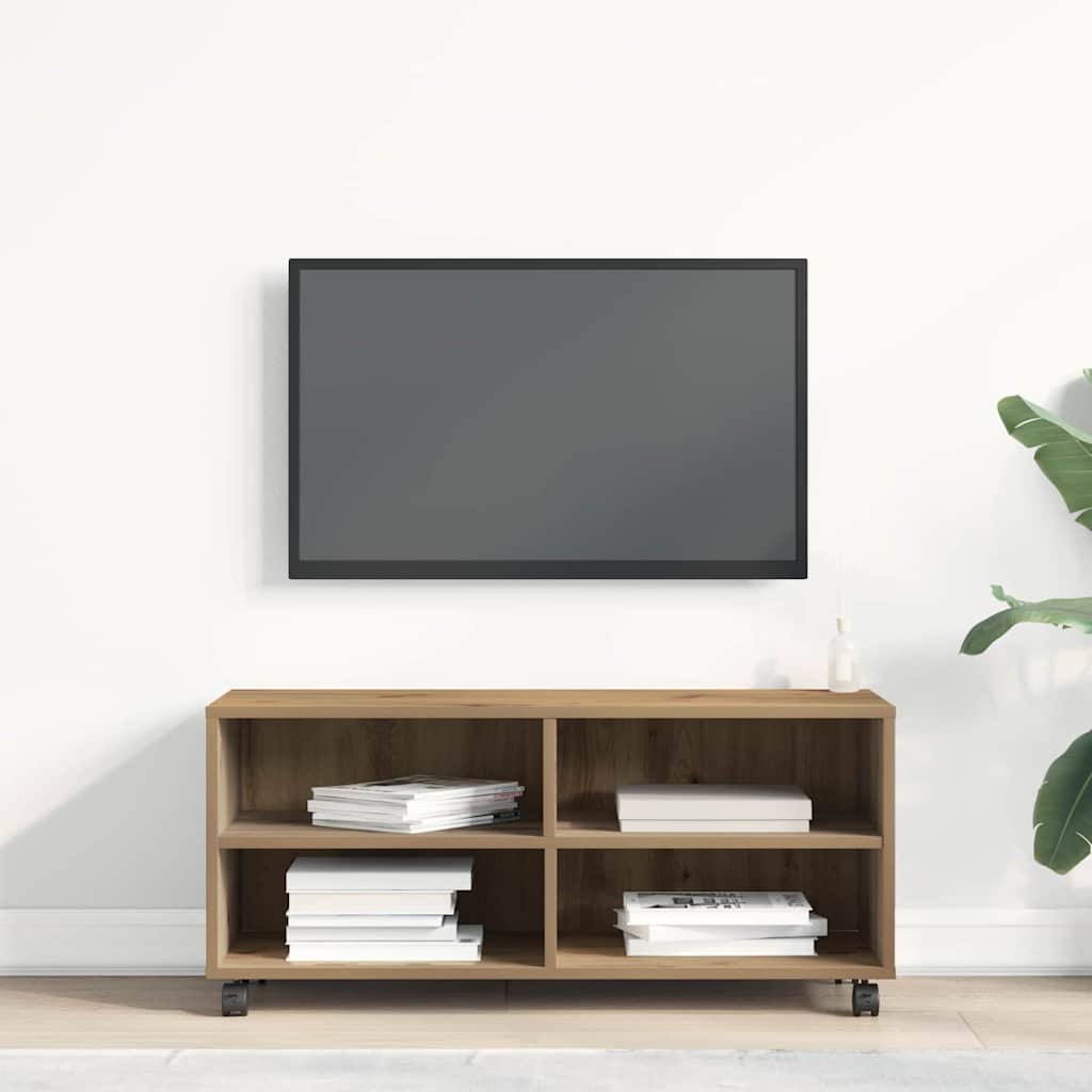 TV-skab Brun 90 x 35 x 35 cm Konstrueret træ