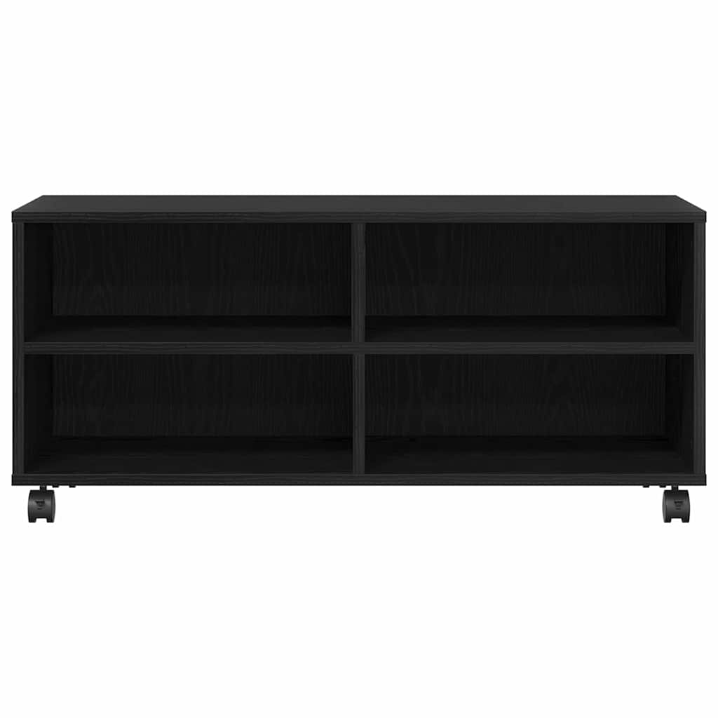 TV-skab Sort 90 x 35 x 35 cm Konstrueret træ