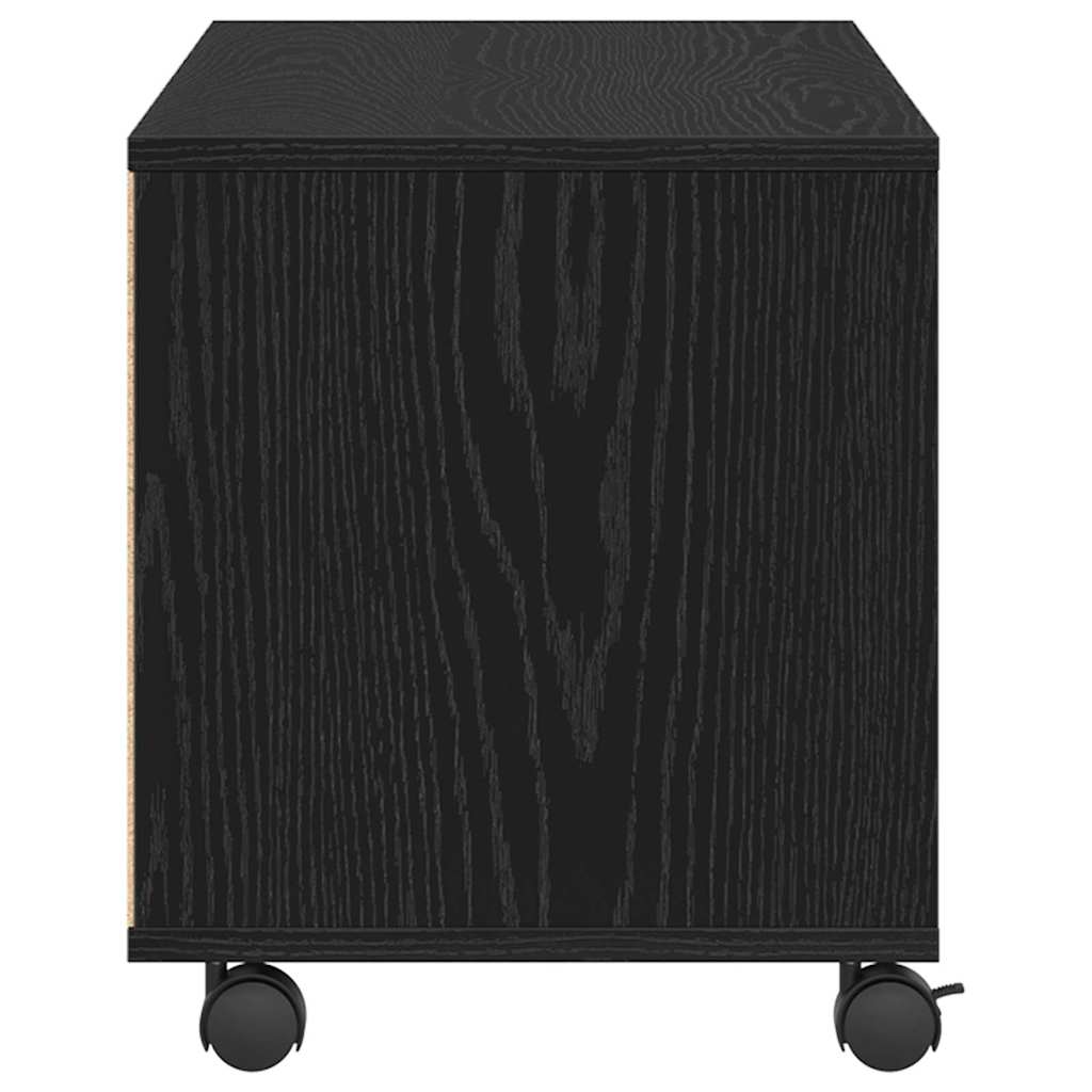 TV-skab Sort 90 x 35 x 35 cm Konstrueret træ