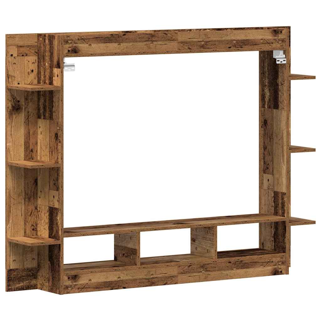 TV-skab Gammelt træ 152 x 22 x 113 cm Konstrueret træ
