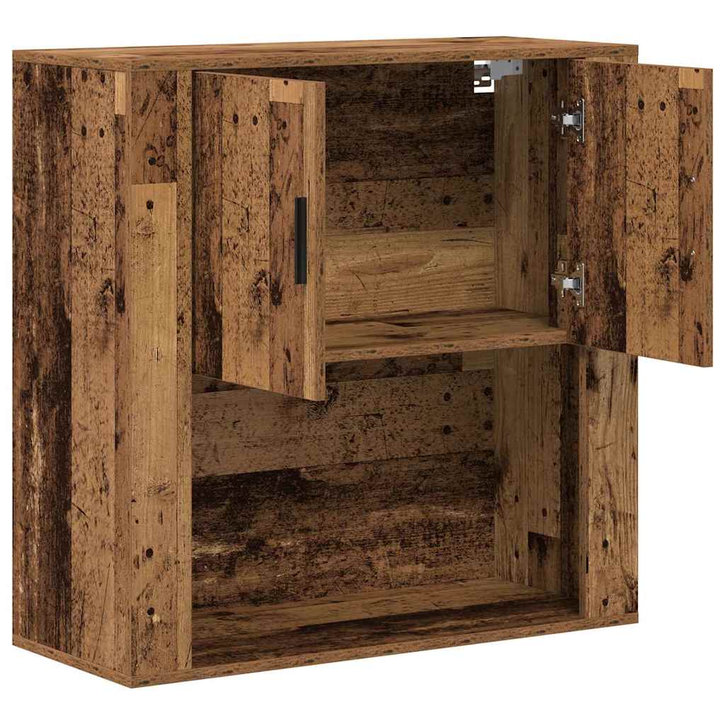 Vægskab med hylde Gammelt træ 80 x 33 x 80 cm Konstrueret træ