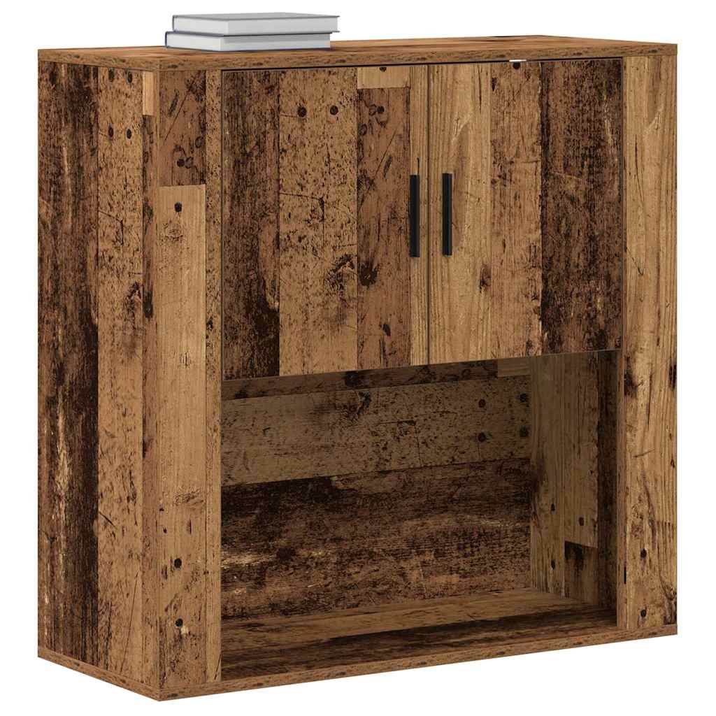 Vægskab med hylde Gammelt træ 80 x 33 x 80 cm Konstrueret træ