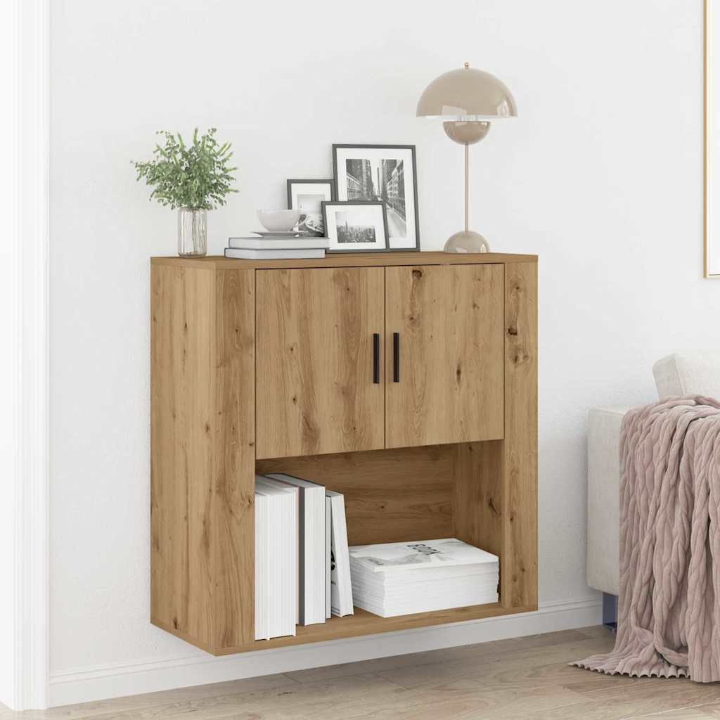 Vægskab med hylde artisan eg 80 x 33 x 80 cm Konstrueret træ