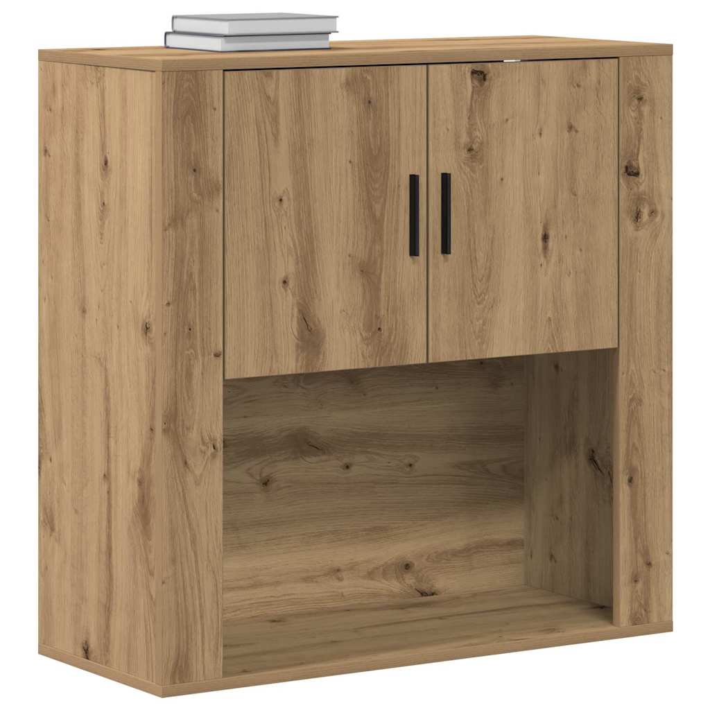 Vægskab med hylde artisan eg 80 x 33 x 80 cm Konstrueret træ