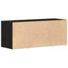 TV-skab Sort eg 100 x 35 x 40 cm Konstrueret træ