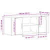 TV-skab Sort eg 100 x 35 x 40 cm Konstrueret træ
