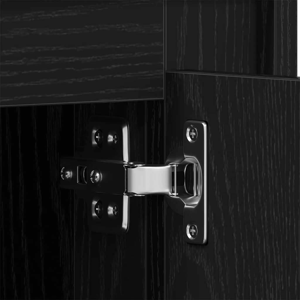 TV-skab Sort eg 80 x 35 x 45 cm Konstrueret træ