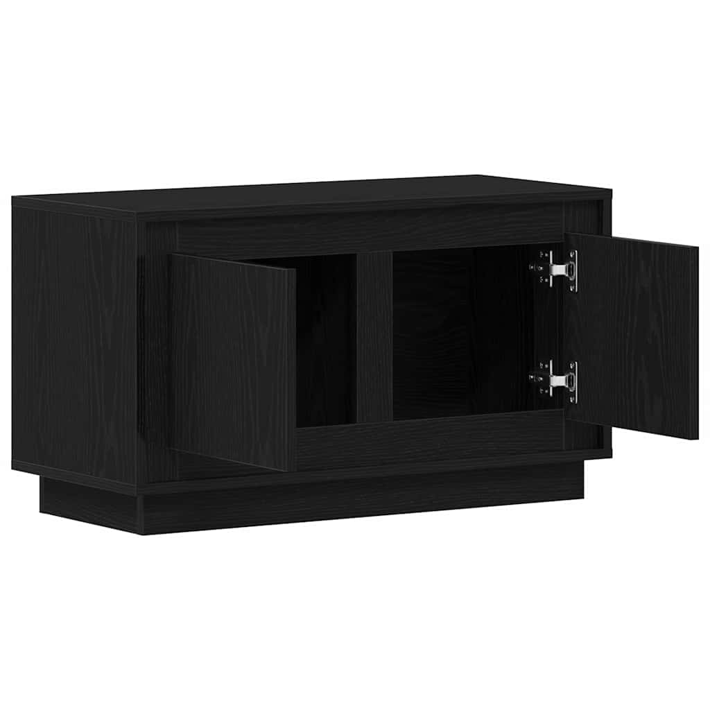 TV-skab Sort eg 80 x 35 x 45 cm Konstrueret træ