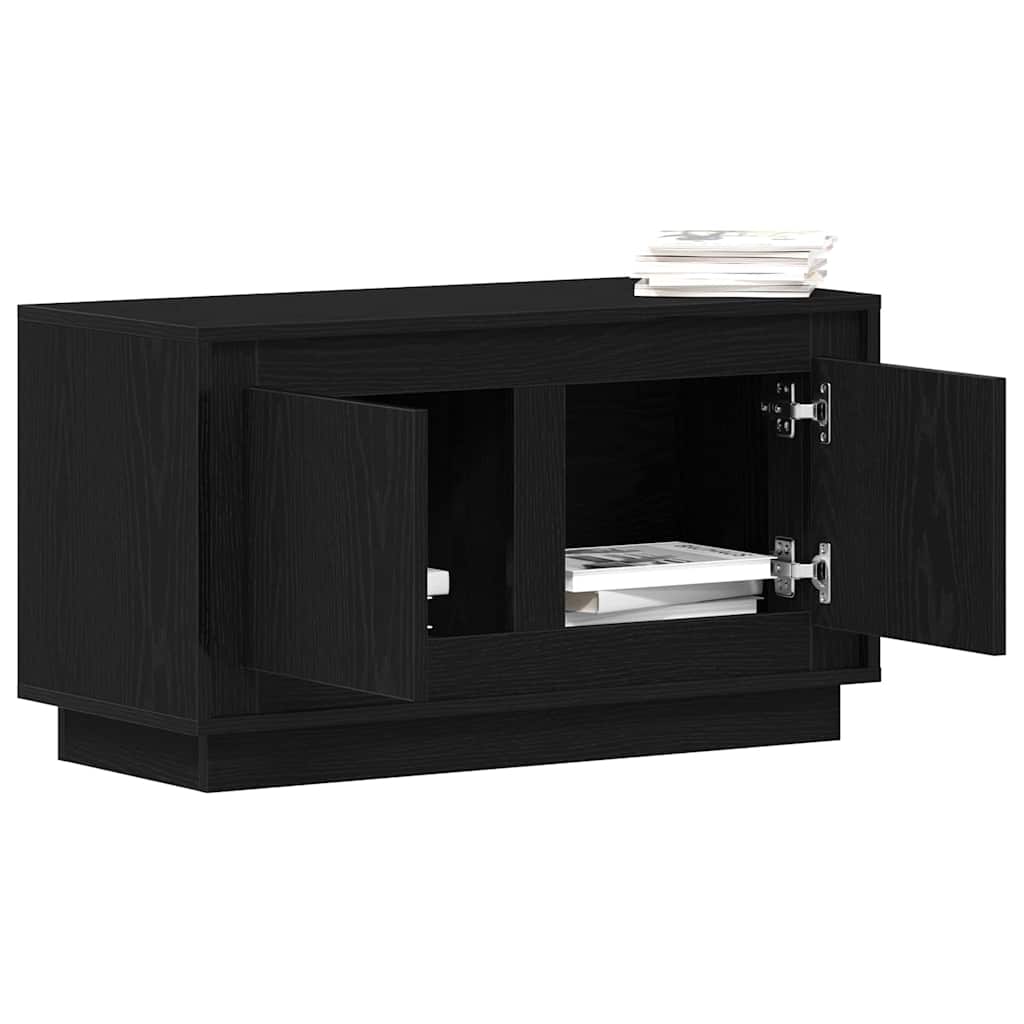 TV-skab Sort eg 80 x 35 x 45 cm Konstrueret træ