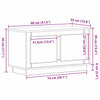TV-skab Sort eg 80 x 35 x 45 cm Konstrueret træ