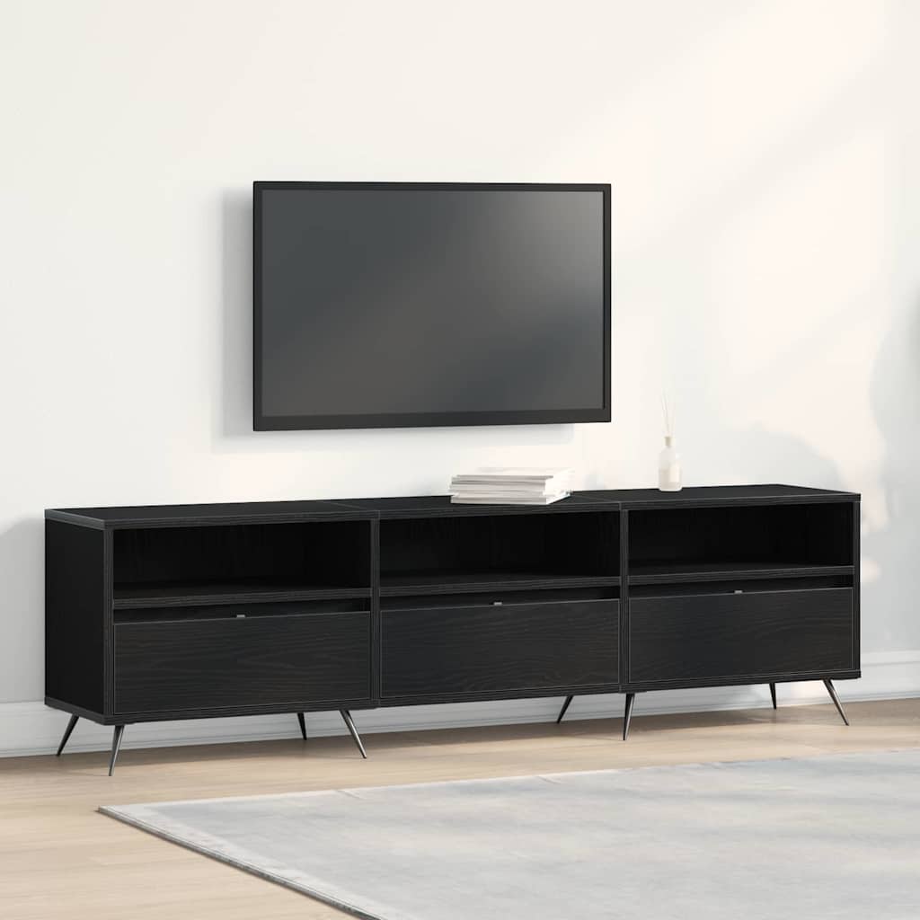 TV-skab Sort eg 150 x 30 x 44.5 cm Konstrueret træ