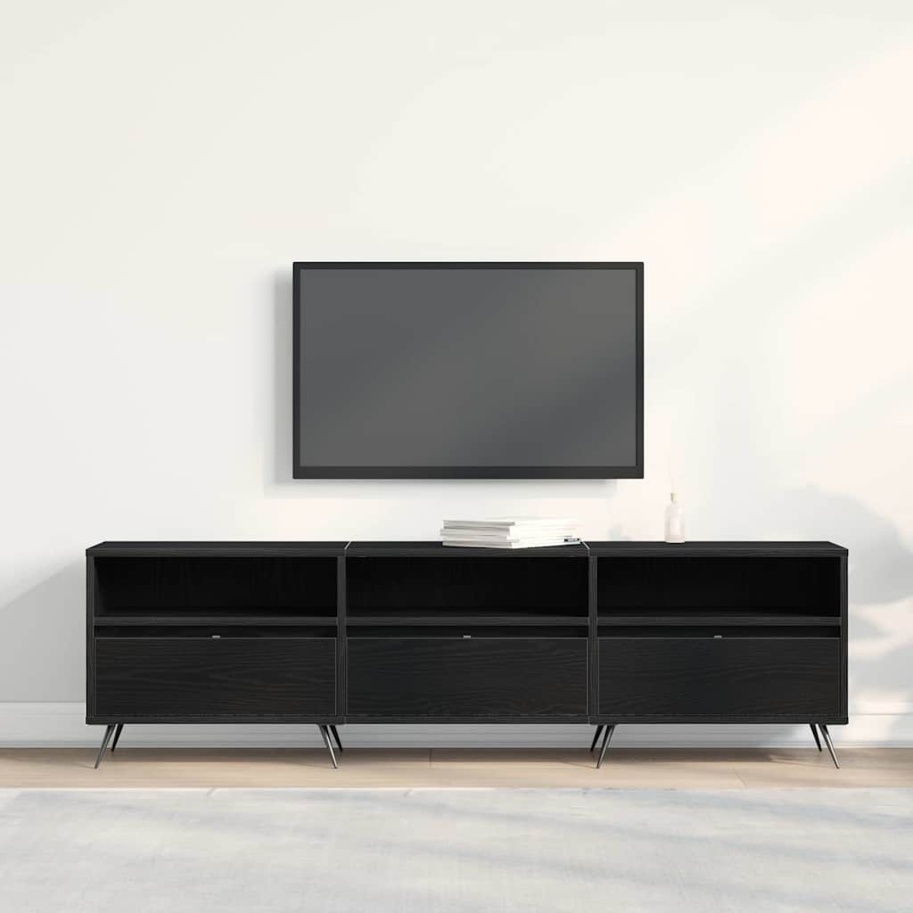 TV-skab Sort eg 150 x 30 x 44.5 cm Konstrueret træ