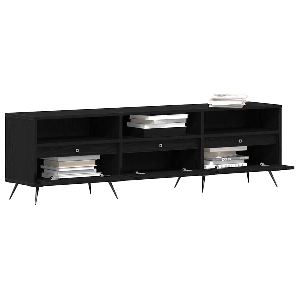 TV-skab Sort eg 150 x 30 x 44.5 cm Konstrueret træ