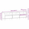 TV-skab Sort eg 150 x 30 x 44.5 cm Konstrueret træ