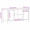 TV-skab Gammelt træ 100 x 40 x 50 cm Konstrueret træ