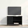 TV-skab Sort eg 80 x 40 x 50 cm Konstrueret træ