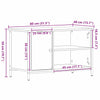 TV-skab Sort eg 80 x 40 x 50 cm Konstrueret træ
