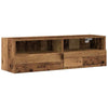 TV vægskab 2 pcs Gammelt træ 100 x 30 x 30 cm Konstrueret træ