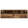 TV vægskab 2 pcs Gammelt træ 100 x 30 x 30 cm Konstrueret træ