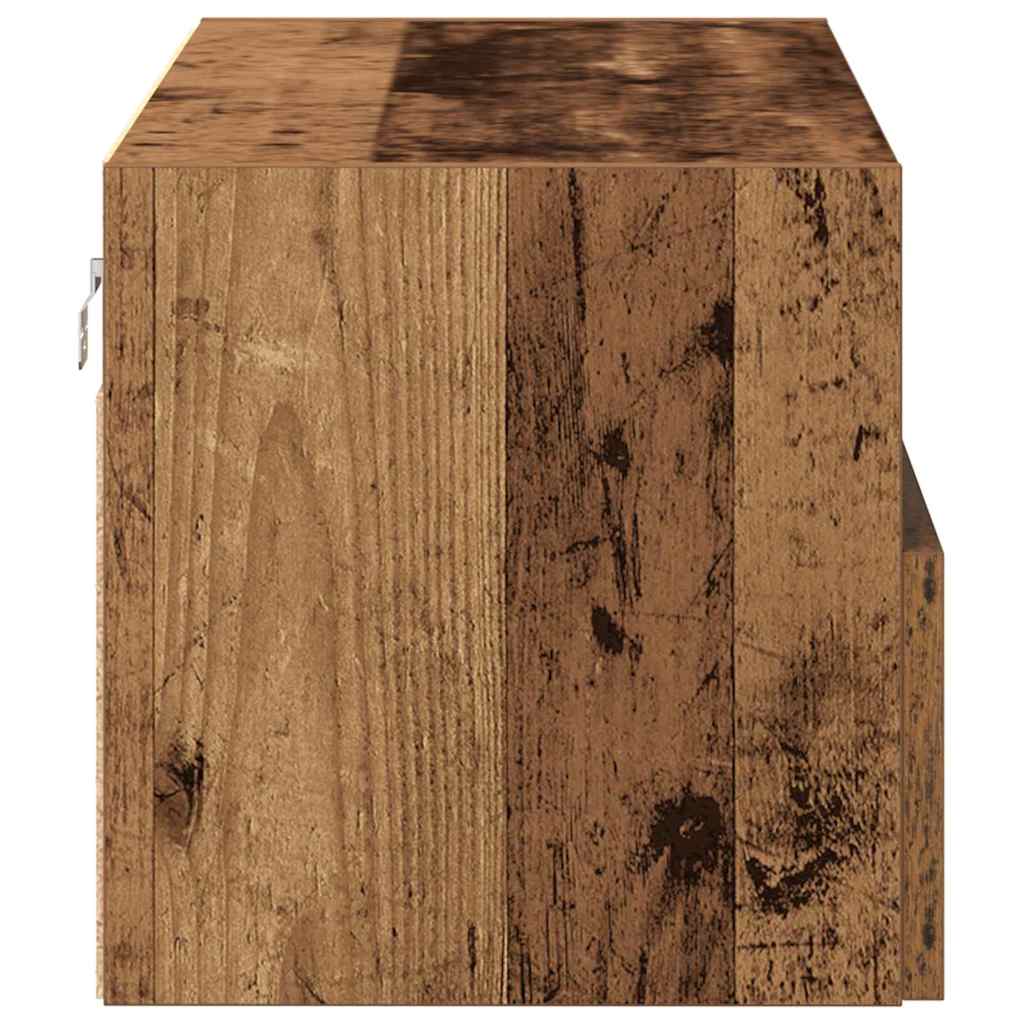 TV vægskab 2 pcs Gammelt træ 100 x 30 x 30 cm Konstrueret træ