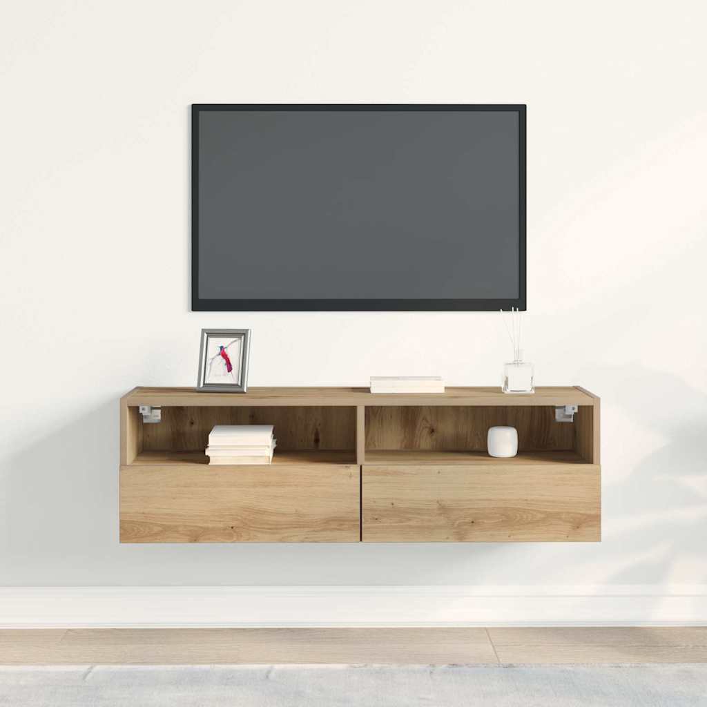 TV vægskab artisan eg 100 x 30 x 30 cm Konstrueret træ