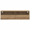 TV vægskab artisan eg 100 x 30 x 30 cm Konstrueret træ