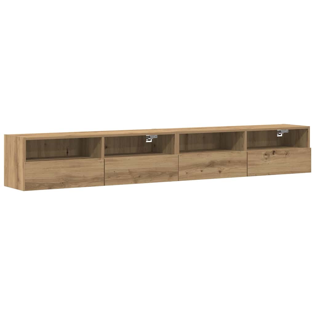 TV vægskab 2 pcs artisan eg 100 x 30 x 30 cm Konstrueret træ