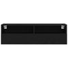 TV vægskab Vægmonteret Sort eg 100 x 30 x 30 cm Konstrueret træ