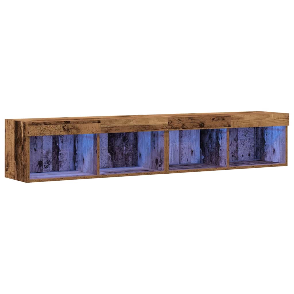 TV-skab 2 pcs Gammelt træ 80 x 30 x 30 cm Konstrueret træ
