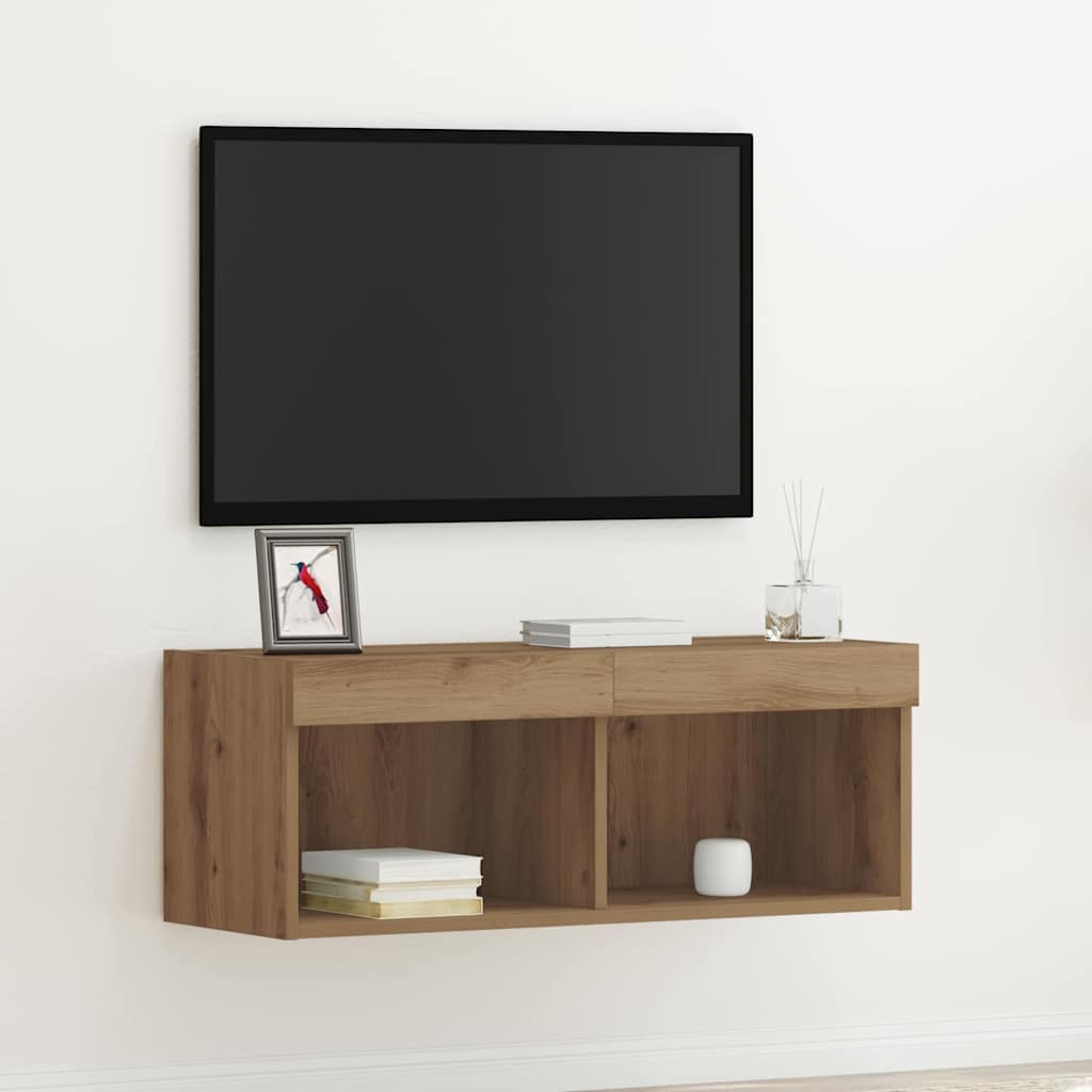 TV-skab Vægmonteret artisan eg 80 x 30 x 30 cm Konstrueret træ