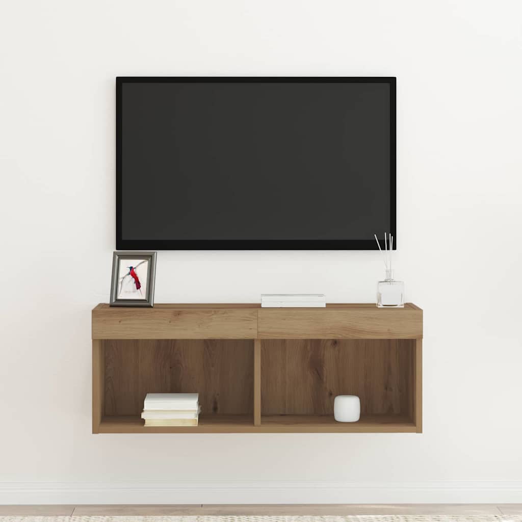 TV-skab Vægmonteret artisan eg 80 x 30 x 30 cm Konstrueret træ