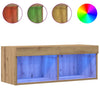 TV-skab 2 pcs Artisan Egetræ 80 x 30 x 30 cm Konstrueret træ