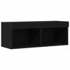 TV-skab Vægmonteret Sort eg 80 x 30 x 30 cm Konstrueret træ