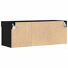 TV-skab Vægmonteret Sort eg 80 x 30 x 30 cm Konstrueret træ